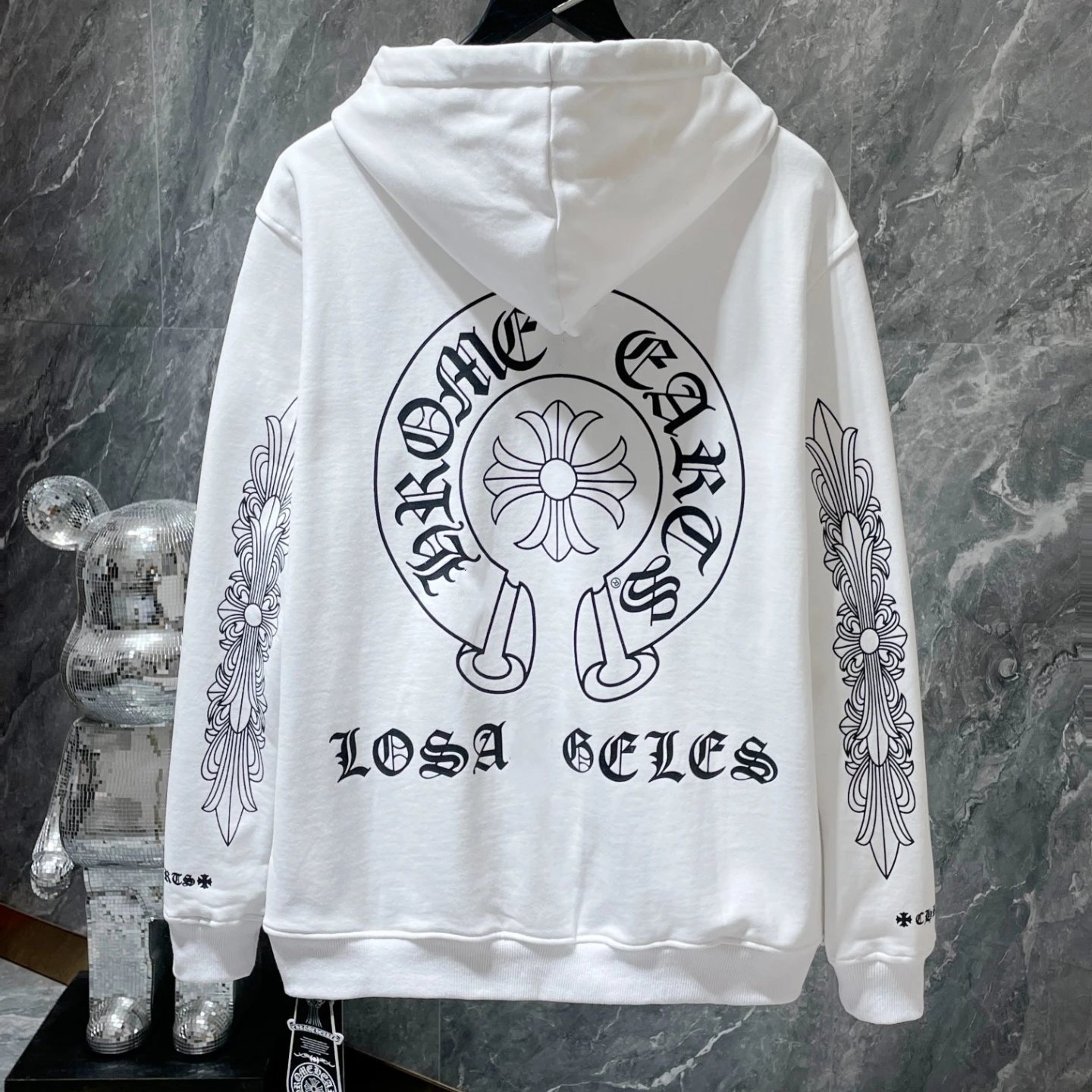 Chrome Hearts Black Embroidered Cross Hoodie