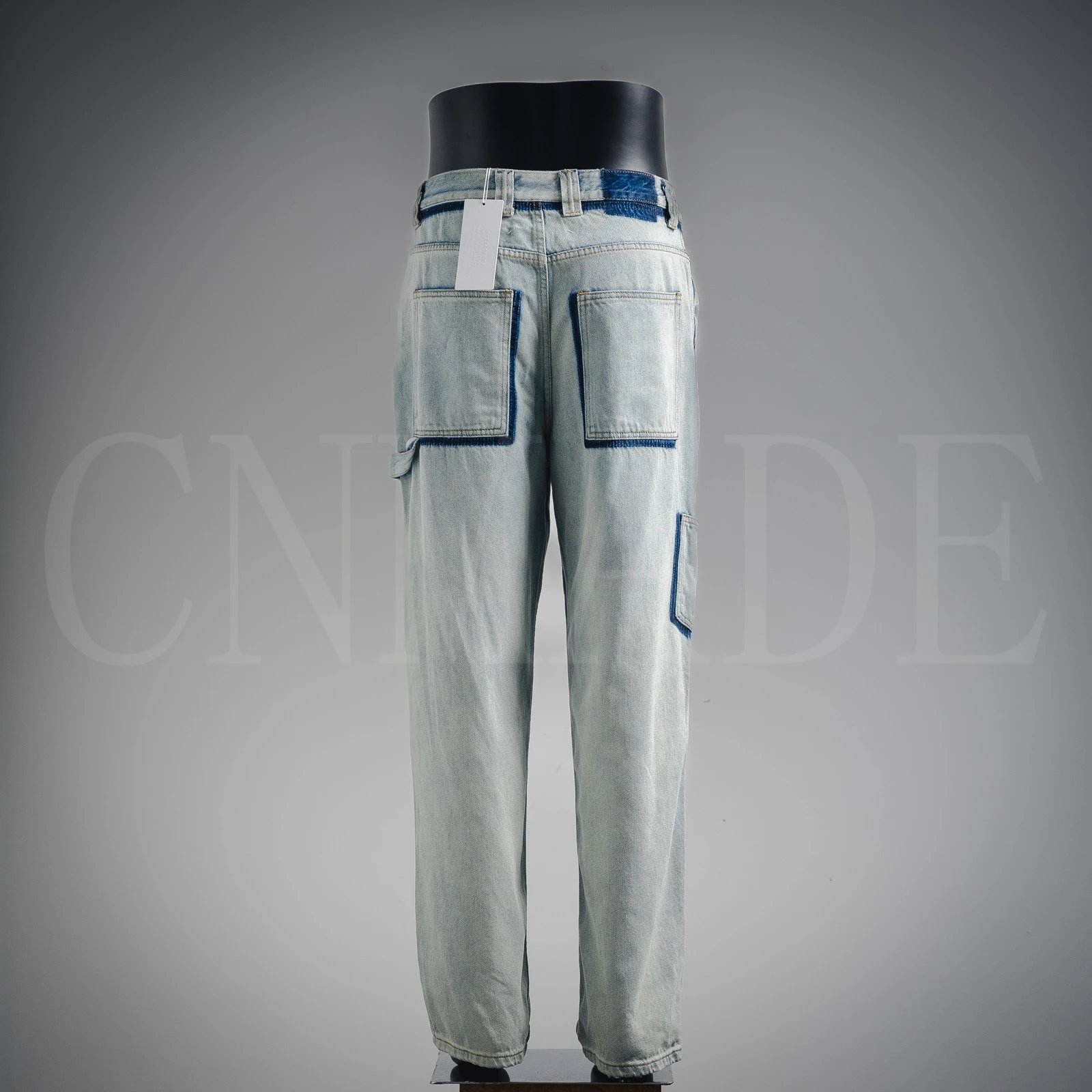 MM6 冰蓝色牛仔长裤 2