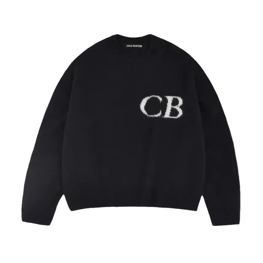 Cole Buxton Black CB Knit Swea