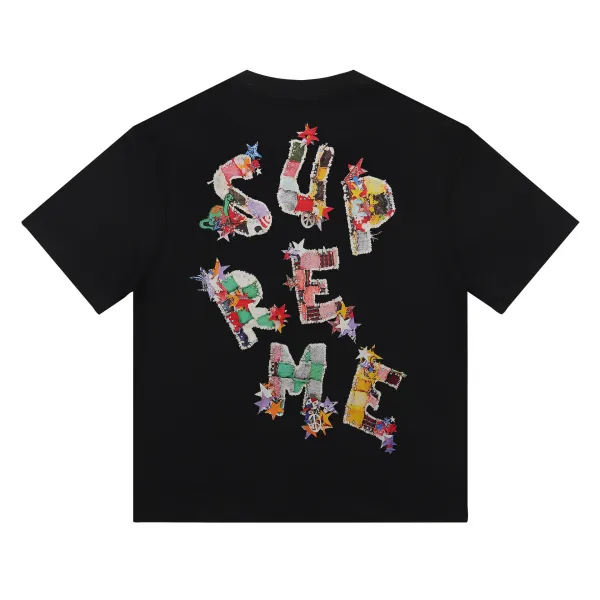 Supreme Patchwork Logo Black T-Shirt - 1