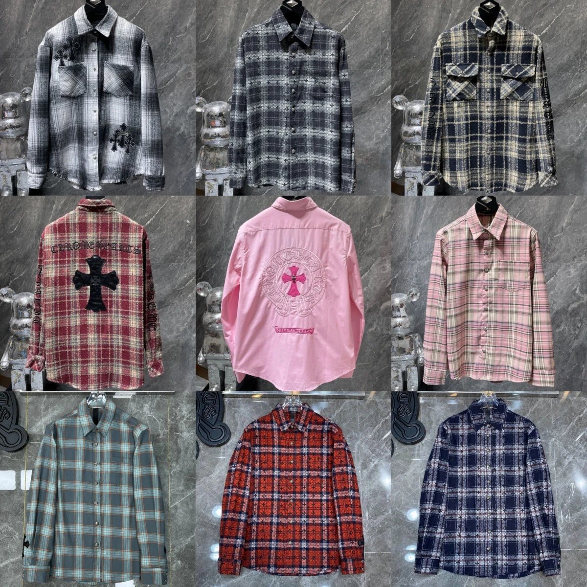Chrome Hearts Plaid Long Sleev
