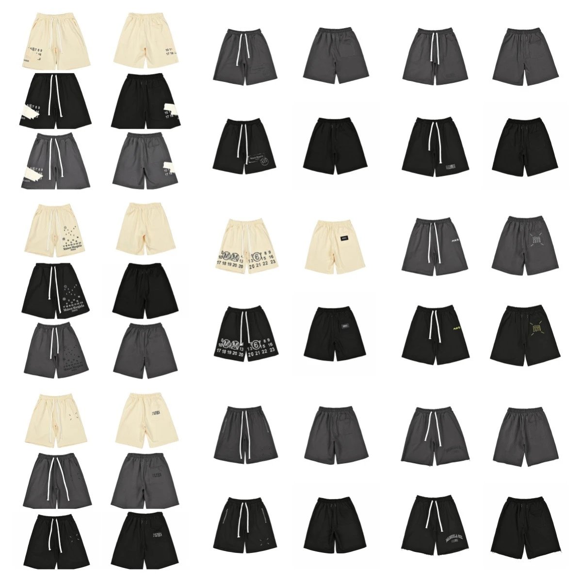 Designer Black Drawstring Shor