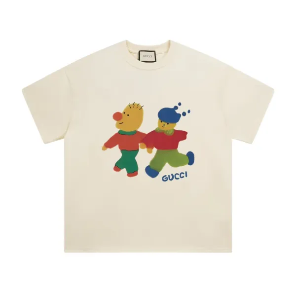 Gucci Cartoon Friends Print Off-White T-Shirt - 1