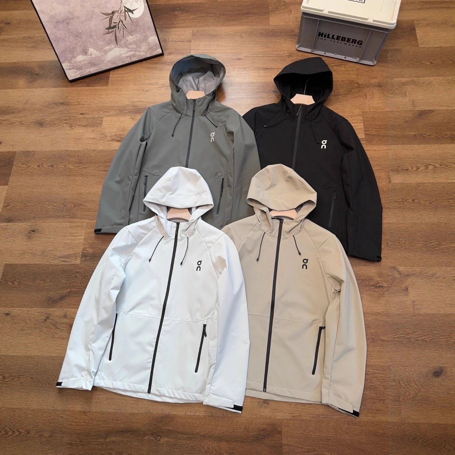 On Running Grey Hooded Jacket