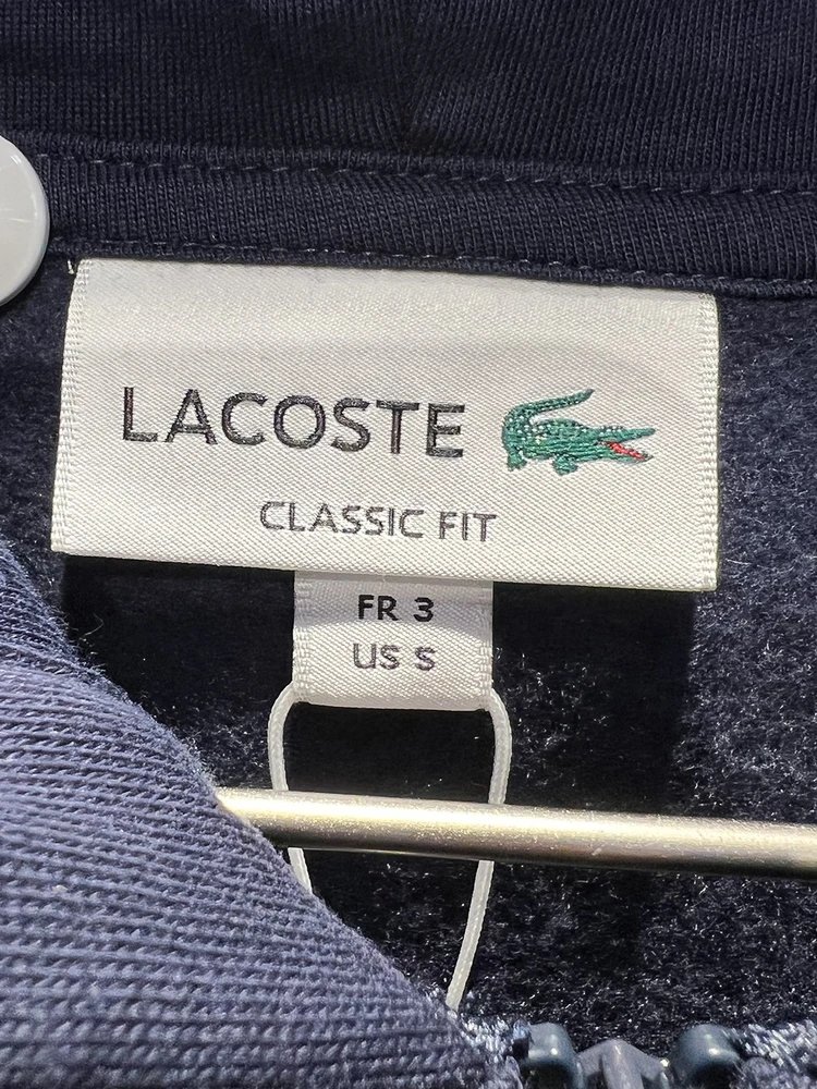 Lacoste Full Zip Hoodie Gray Sporty Sweatshirt