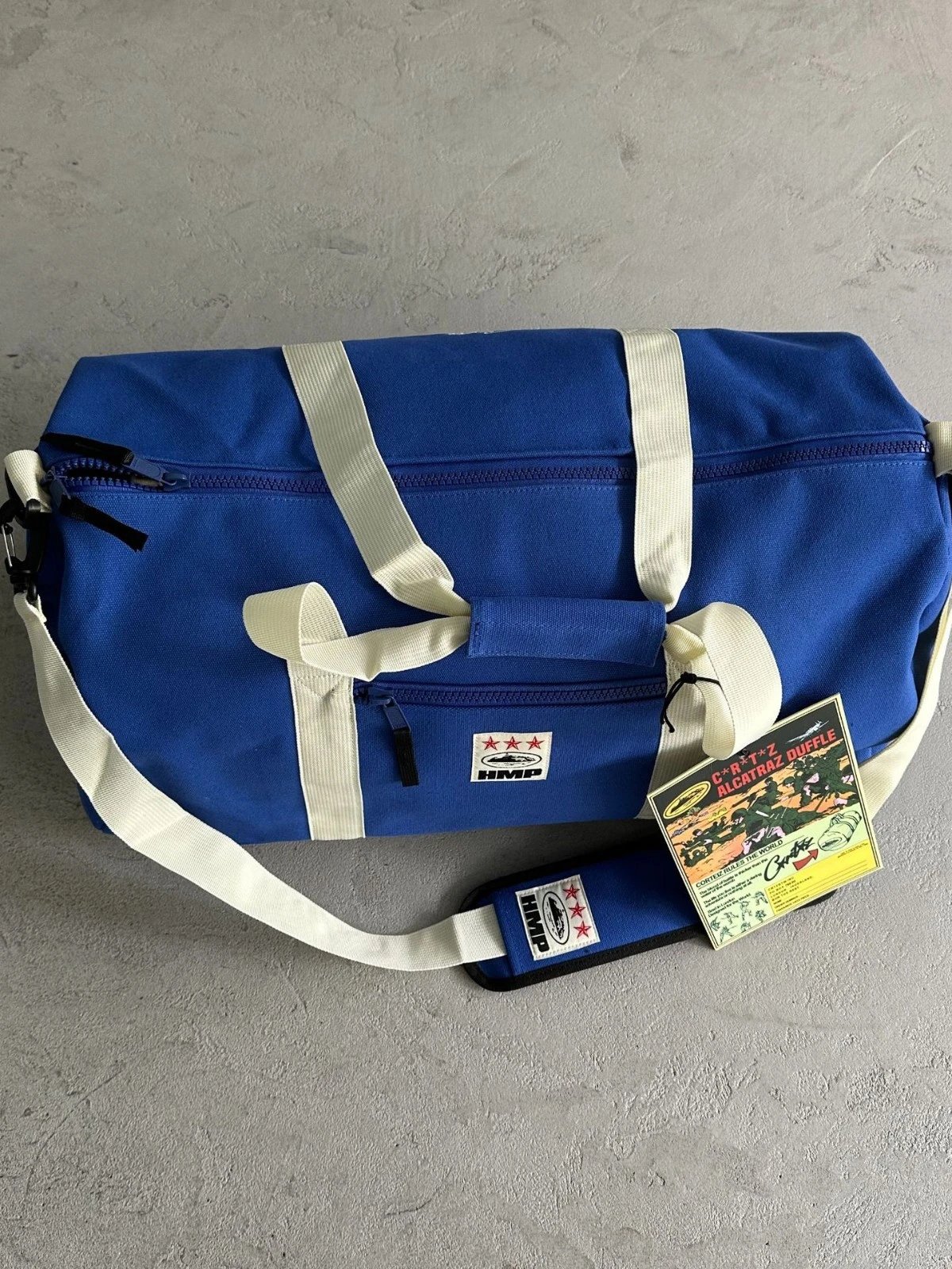 HMP Alcatraz Duffle Blue Classic Gym Bag