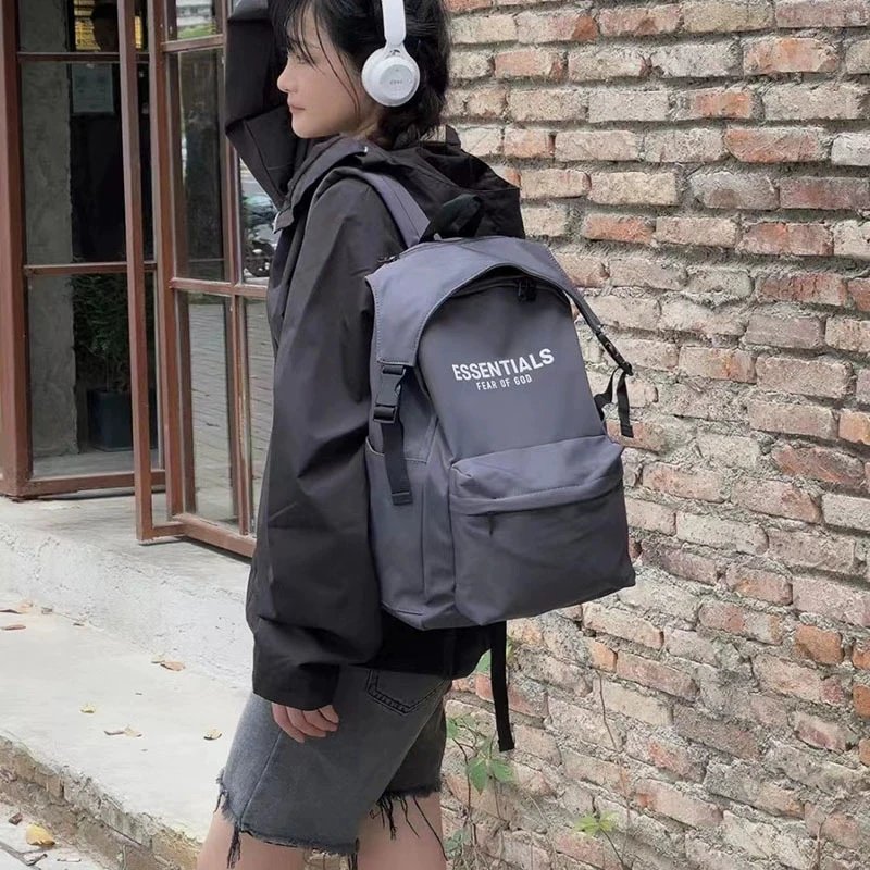 Yellow Canvas Backpack 1977 Print Casual Daypack