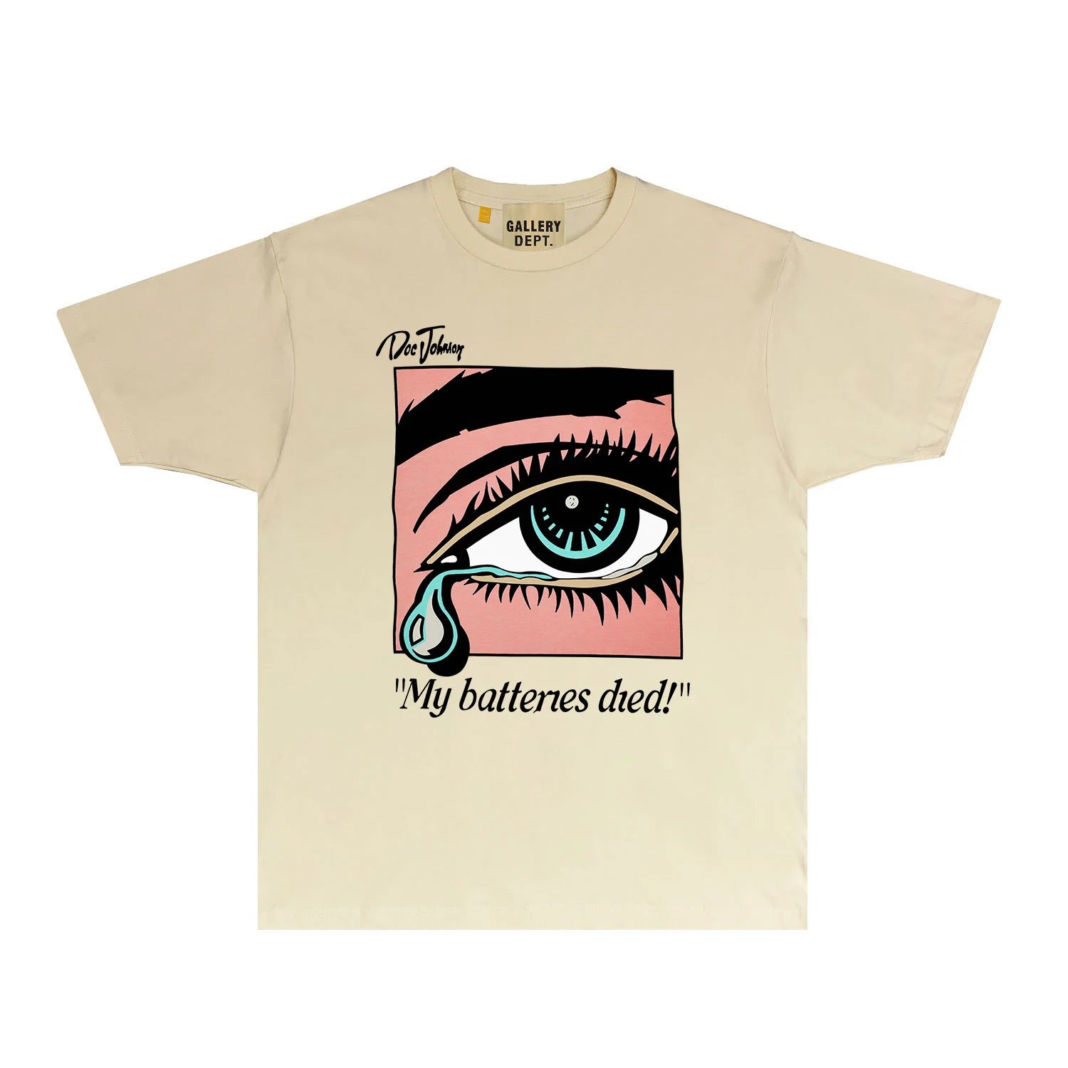 Gallery Dept My Batteries Died Cream Graphic Tee