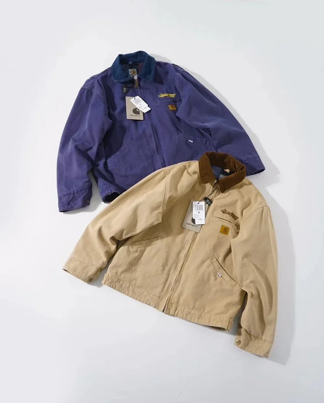 Carhartt Blue and Beige Work Jackets