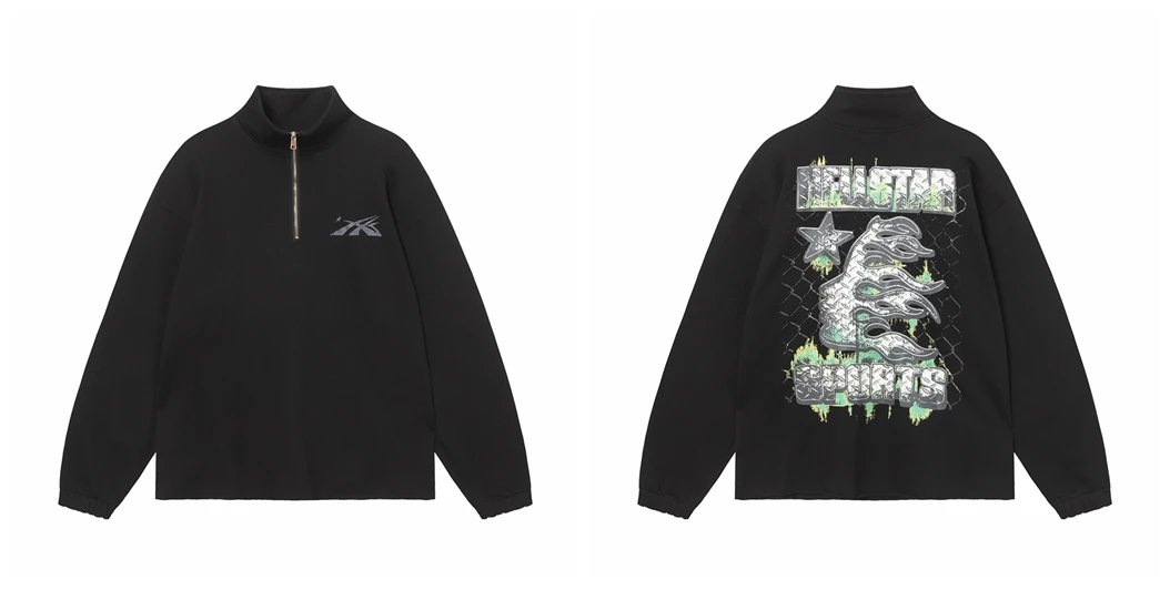 Reebok Monster Black Half-Zip Sweatshirt