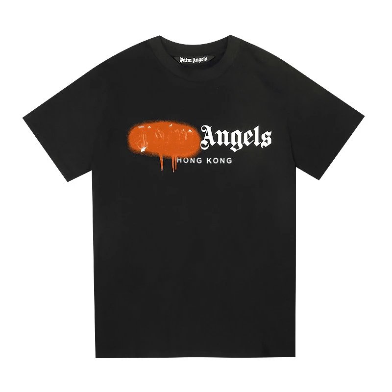 Palm Angels Spray Paint Black Graphic T-Shirt