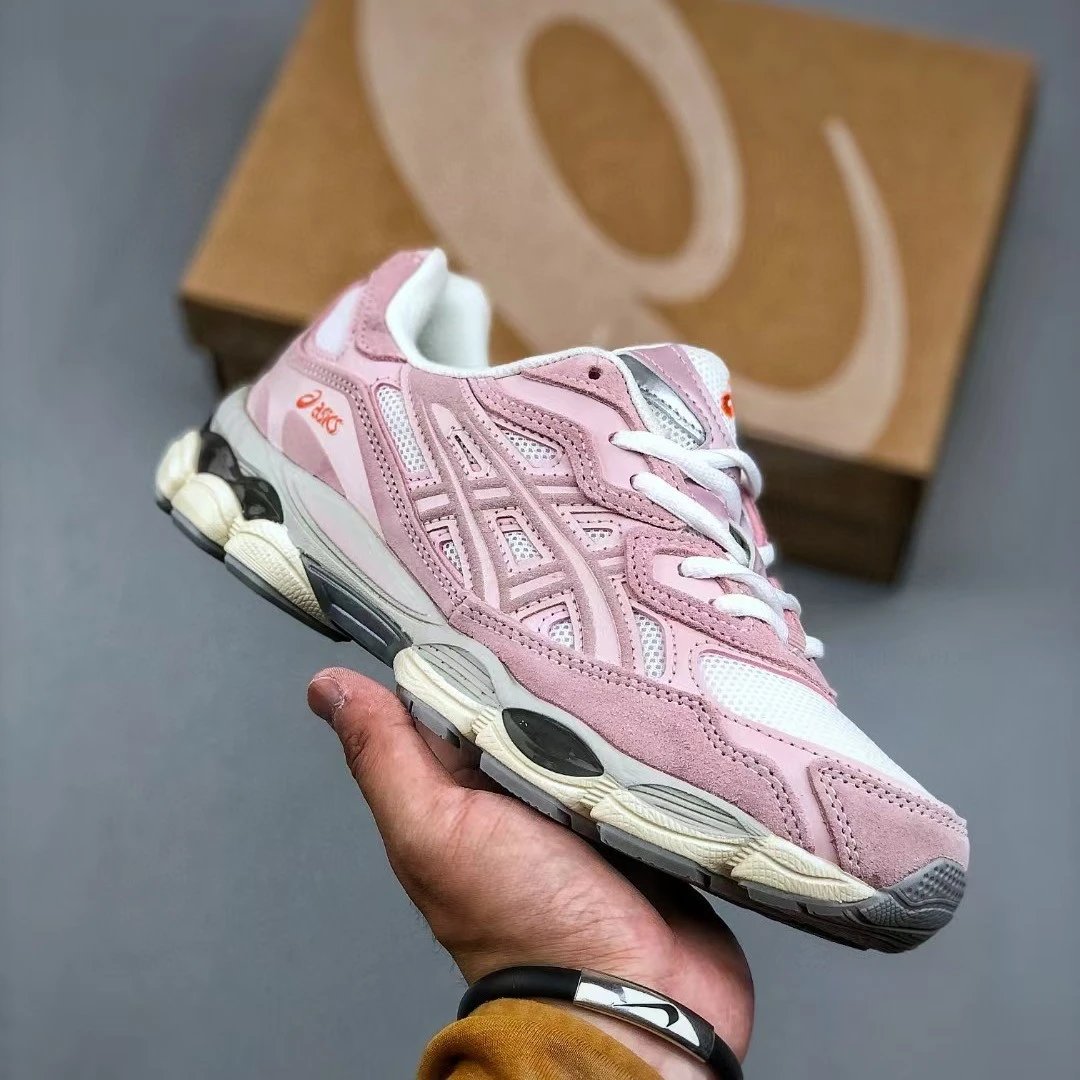 Asics Gel-Kayano 14 Pink White Mesh Running Shoes