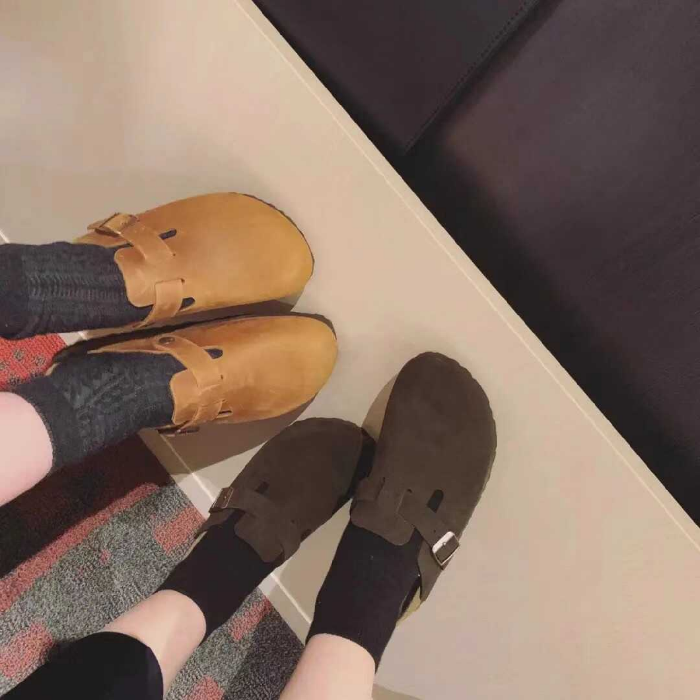 Birkenstock Boston Tan Suede Clog Sandals