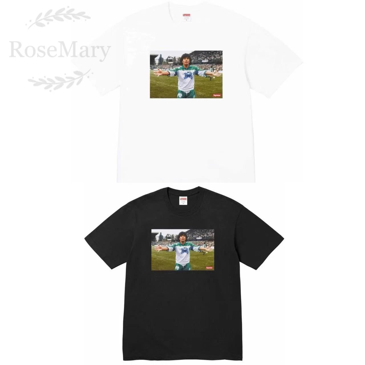 Supreme Maradona Print Short-Sleeve T-Shirt