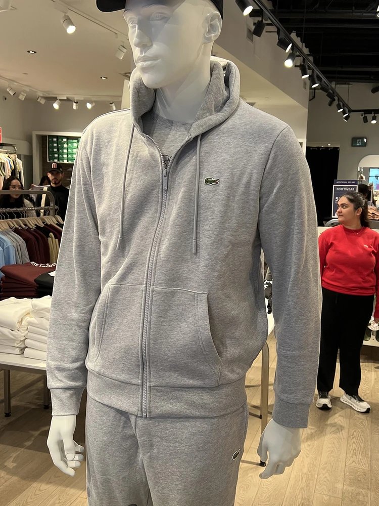 Lacoste Grey Full-Zip Hoodie and Pants Set