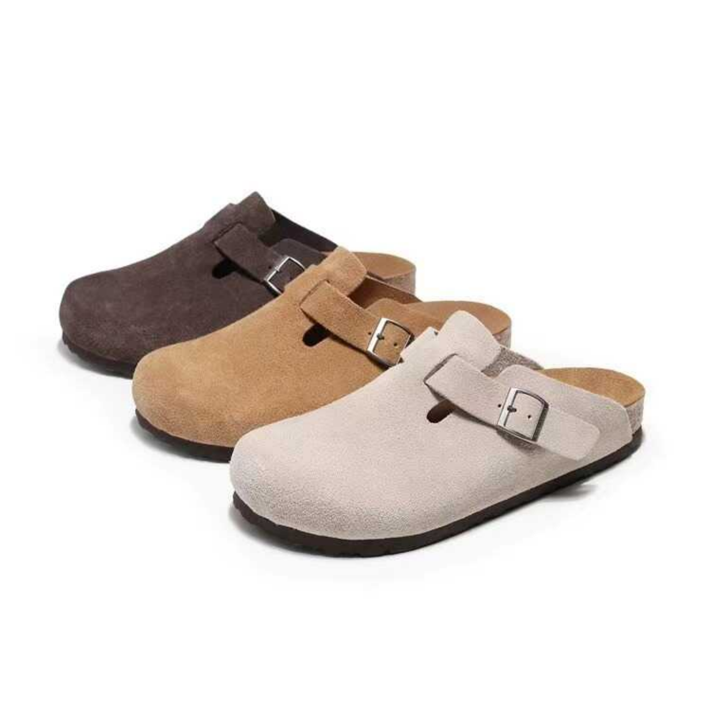 Birkenstock Boston Tan Suede Clog Sandals
