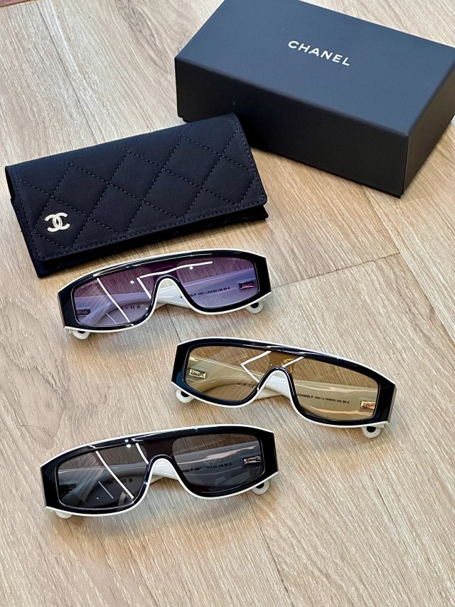 Chanel Chanel Black Geometric Gradient Unisex Fashion Sunglasses - Buy on Kakobuysheetfind