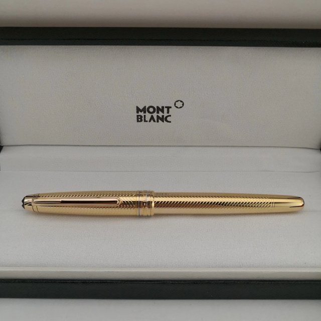 Mont Blanc Montblanc Gold Checkered Luxury Metal Signature Pen - Buy on Kakobuysheetfind