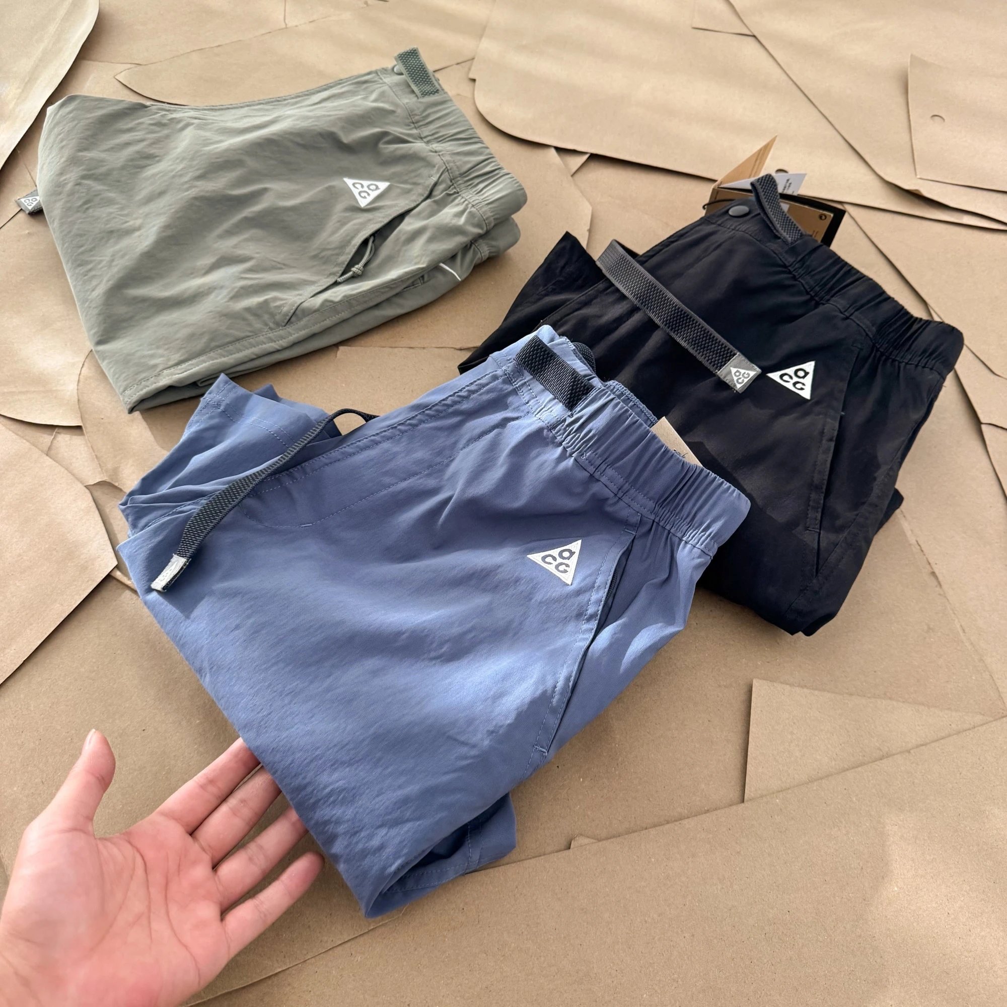 Nike ACG Trail Short Olive Blue Black Outdoor Shorts