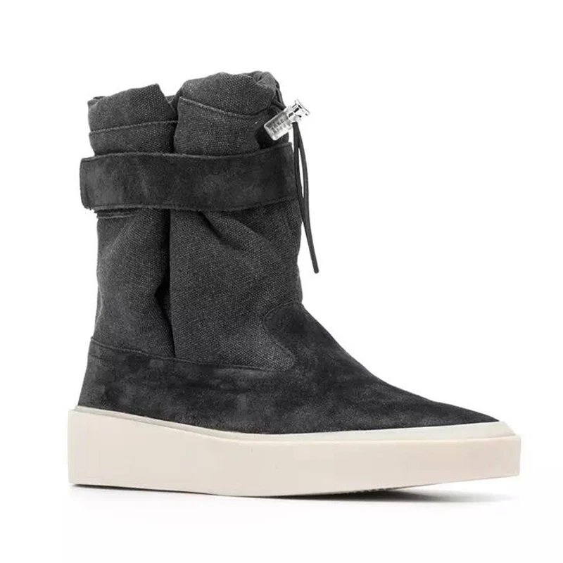FOG Men's Fleece Lined Genuine Leather Snow Boots