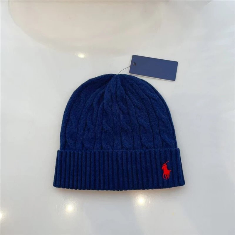 Polo Ralph Lauren Navy Blue Cable Knit Beanie