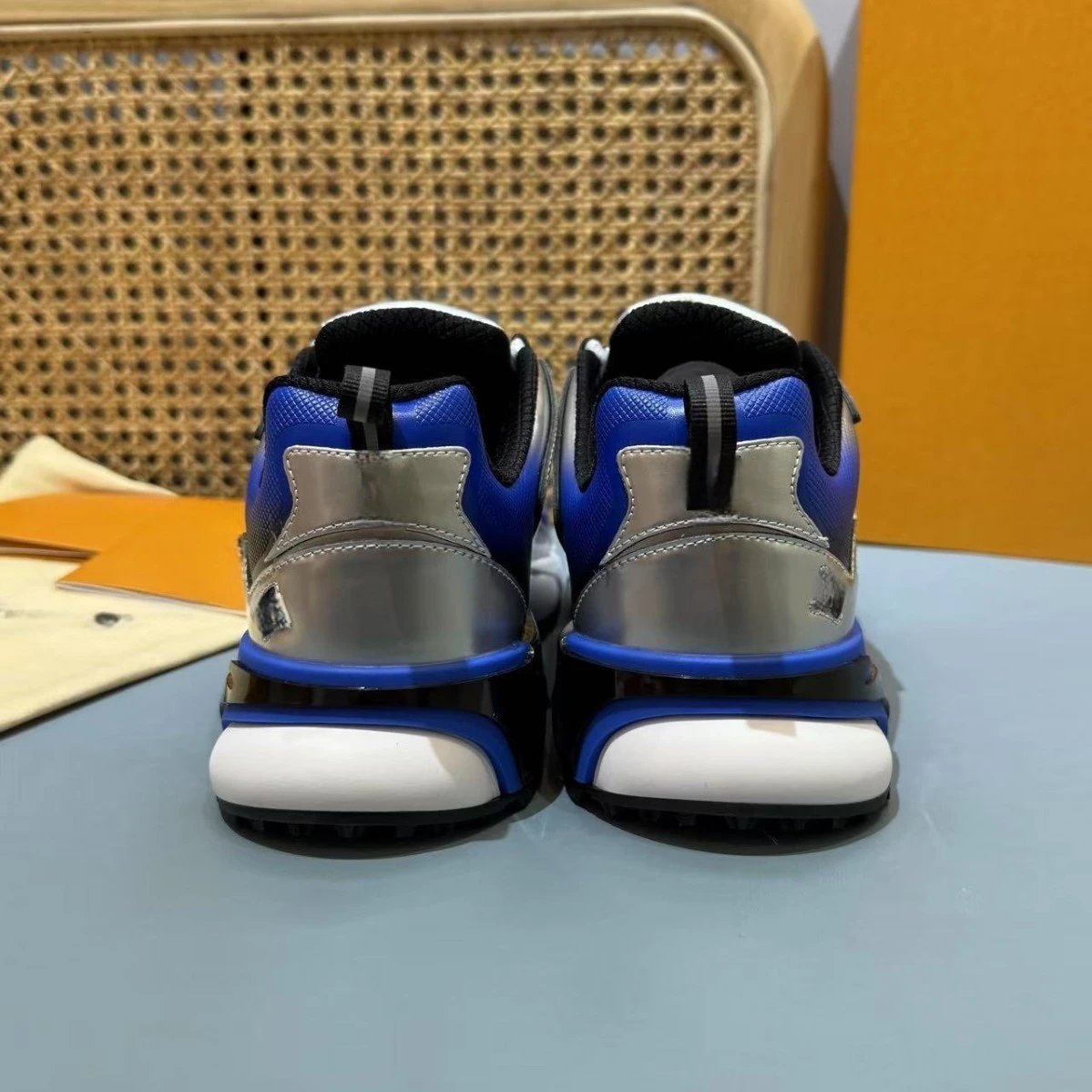 Louis Vuitton Archlight Blue Silver Metallic Chunky Sneakers