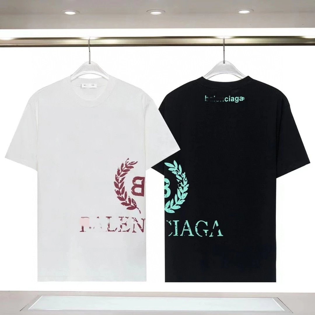 Balenciaga Louis Vuitton Gucci T-Shirt White Black Red Graphic Print Casual