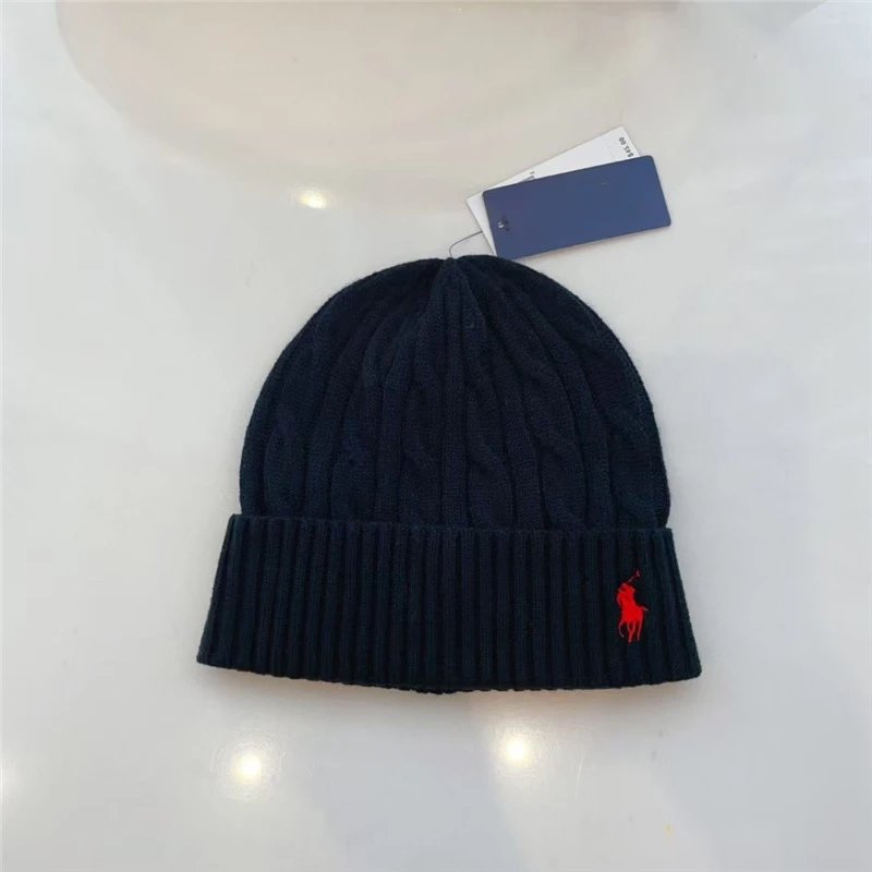 Polo Ralph Lauren Navy Blue Cable Knit Beanie