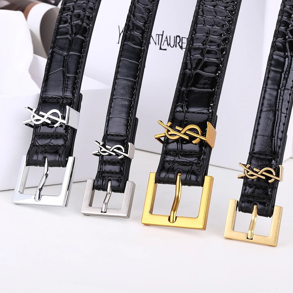 YSL Black Crocodile 