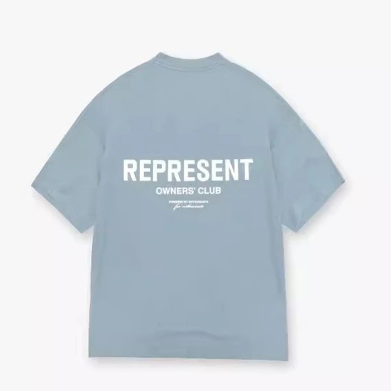 Represent Owners Club Black Light Blue Dark Green Gray Pink Navy Royal Blue Brown Graphic T-Shirt