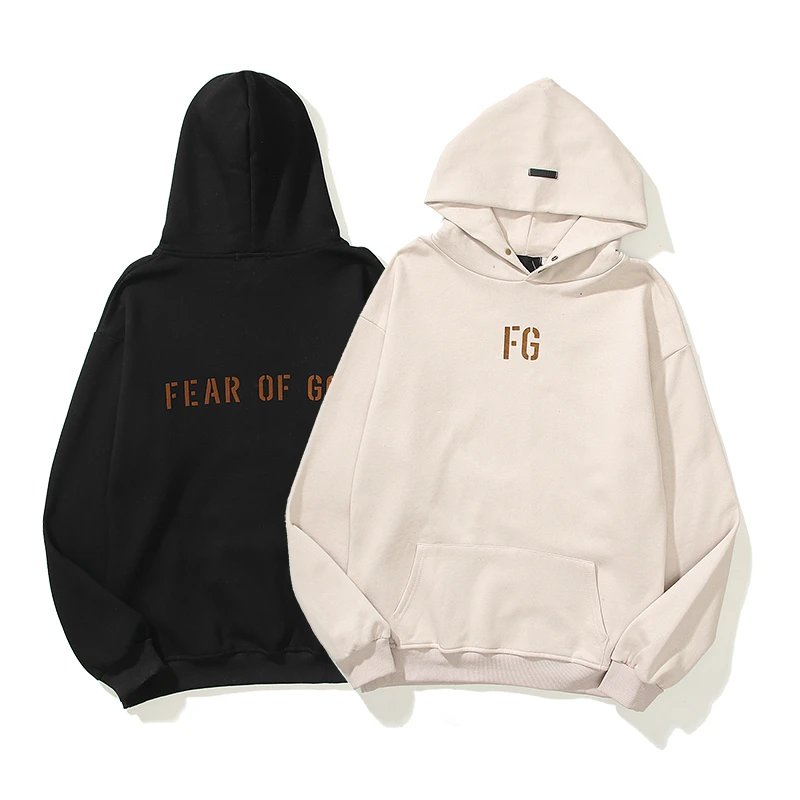 Fear Of God FG Beige Oversized Hoodie