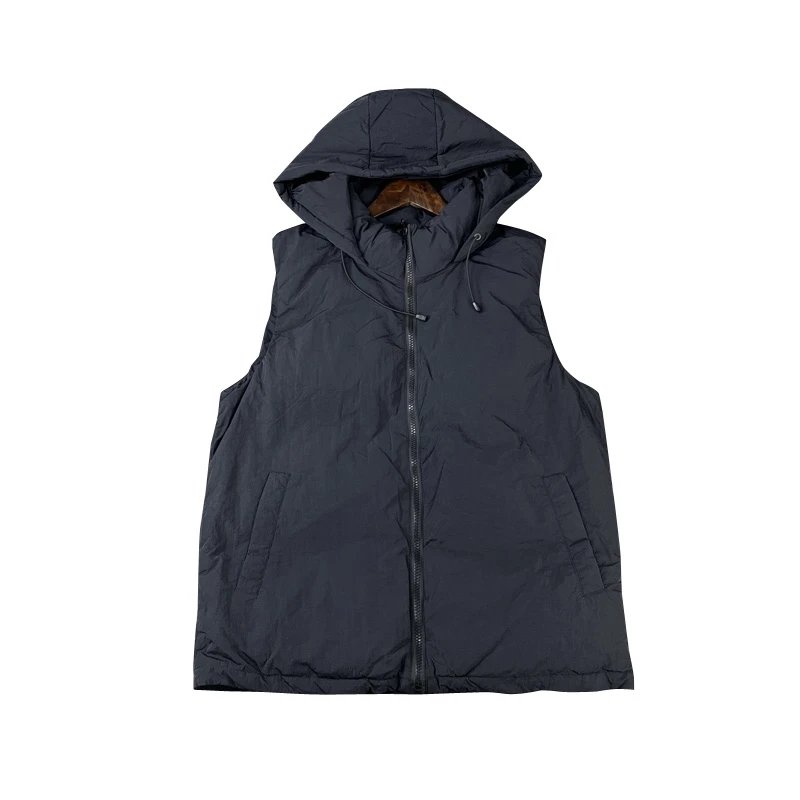 Hooded Puffer Vest Mint Green Casual