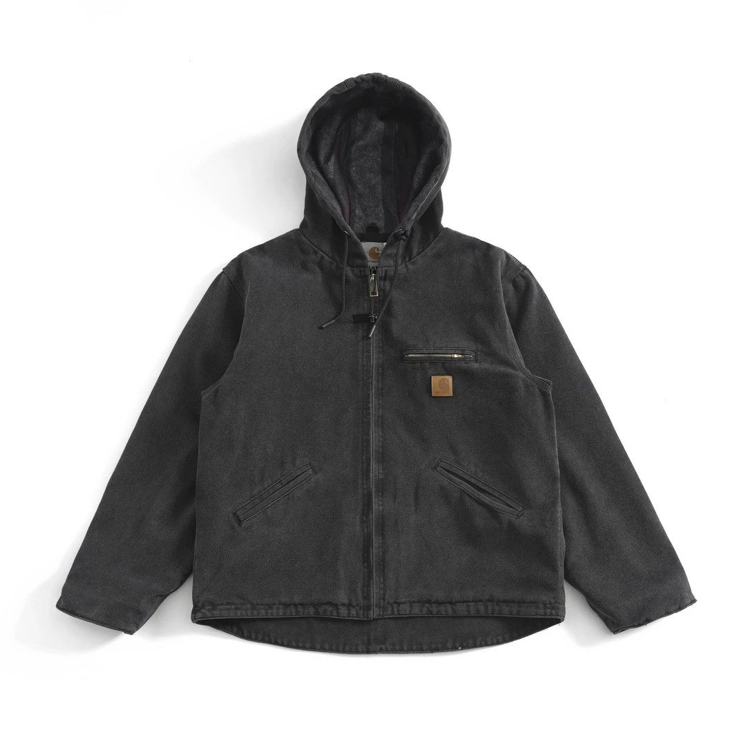 Carhartt Detroit Jacket Brown Corduroy Collar Workwear