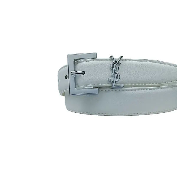 Saint Laurent Monogram Belt Black Leather Belt - 5
