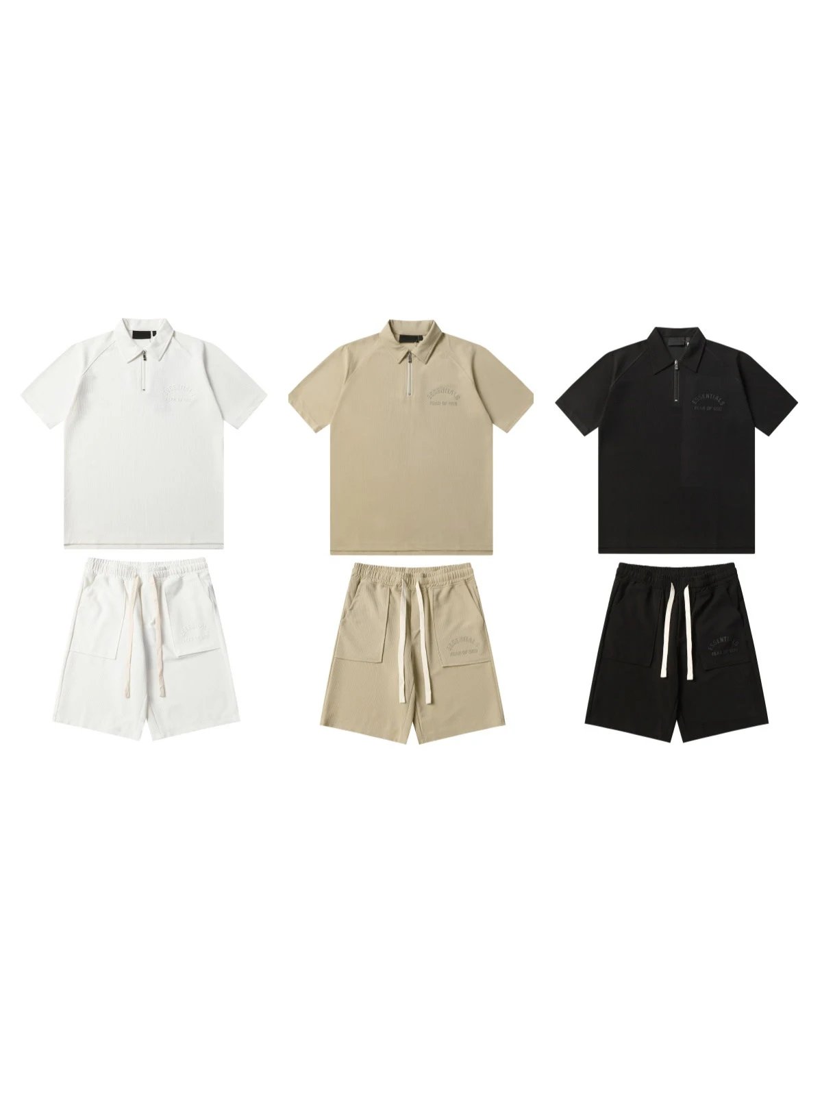 Essentials Men's Polo Shirt and Shorts Set