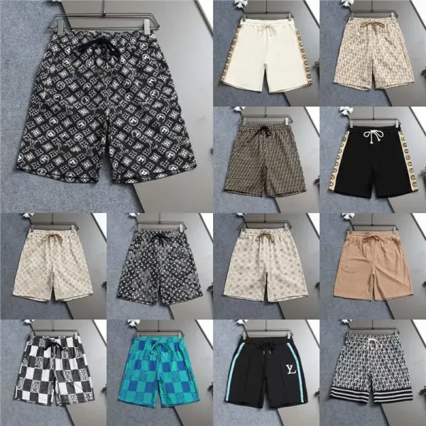 Fendi FF Logo Print Drawstring Shorts Burgundy Multicolor - 2