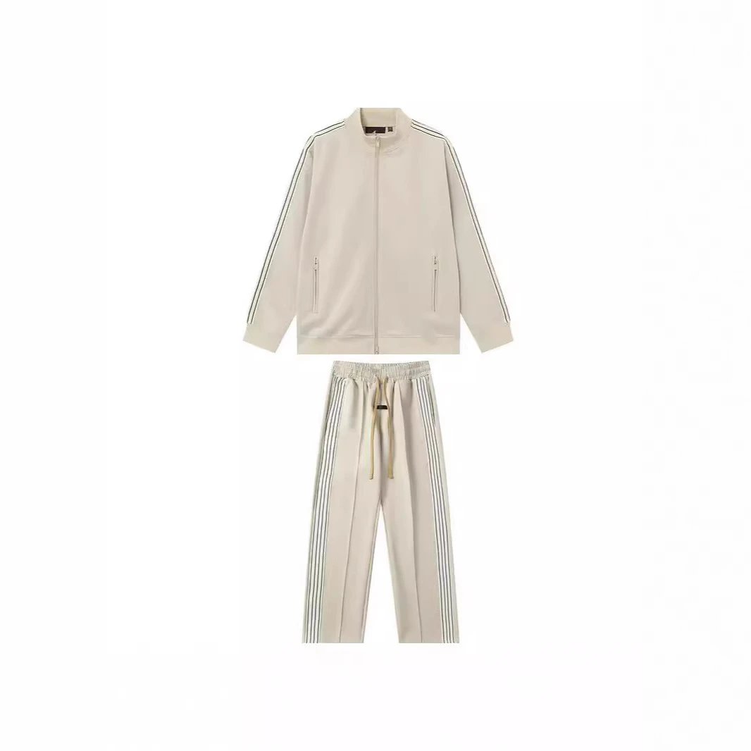 Track Jacket and Pants Set Black Beige Yellow Brown Off-White Sporty