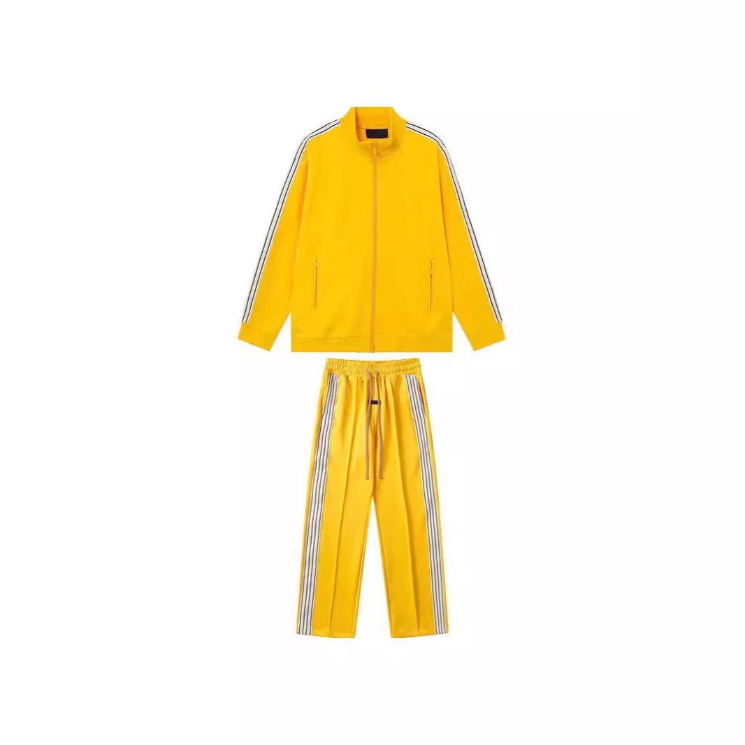 Track Jacket and Pants Set Black Beige Yellow Brown Off-White Sporty