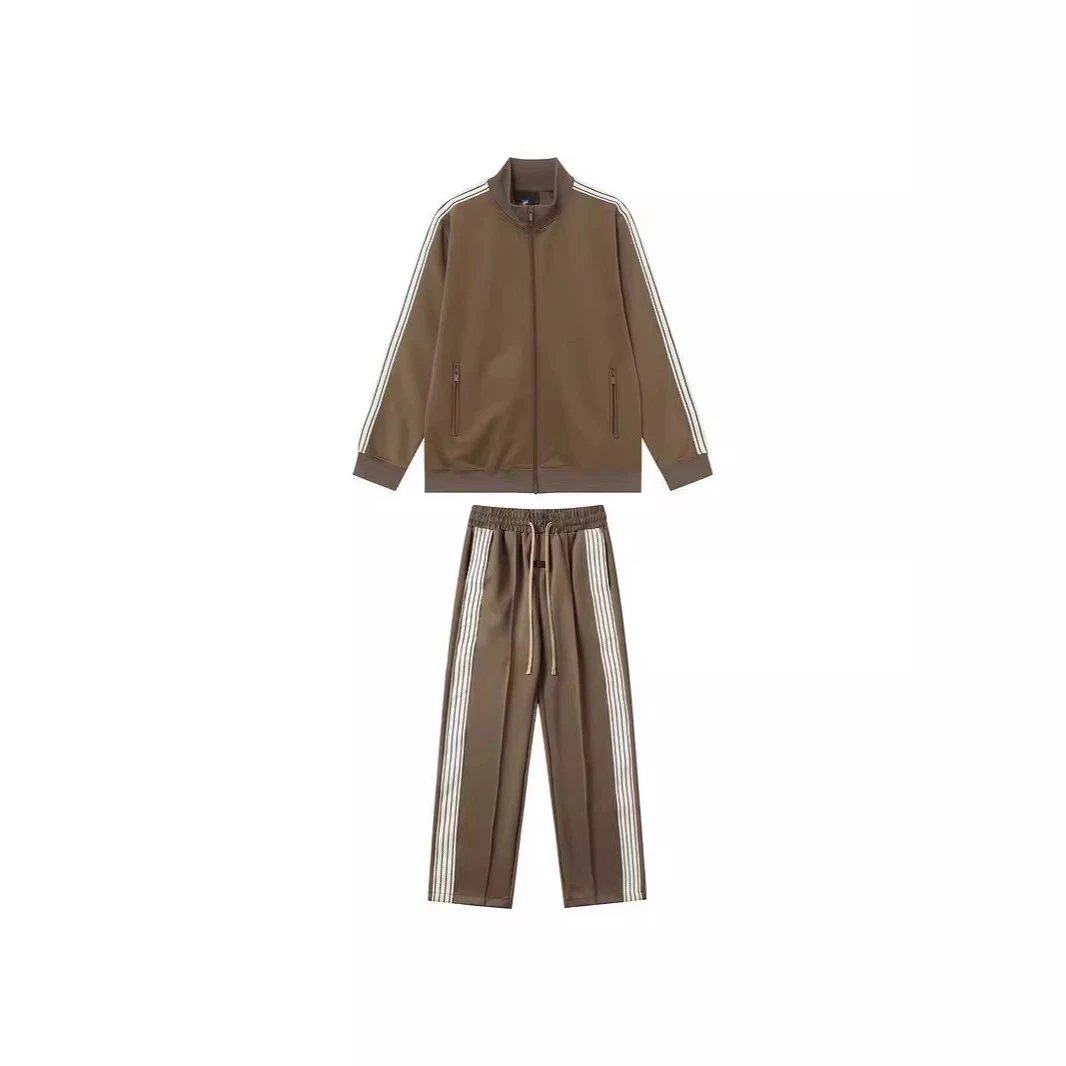 Track Jacket and Pants Set Black Beige Yellow Brown Off-White Sporty