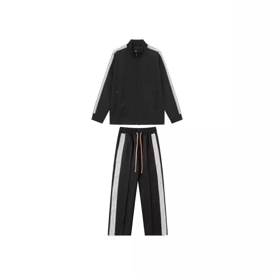 Track Jacket and Pants Set Black Beige Yellow Brown Off-White Sporty