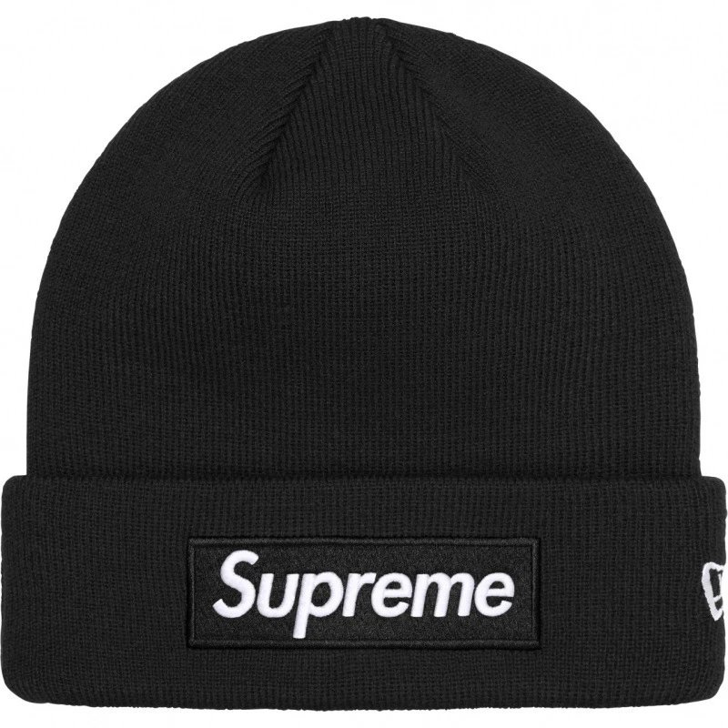 Supreme New Era Navy Box Logo Beanie