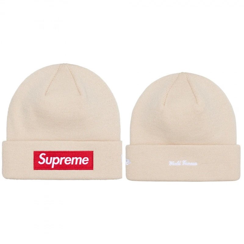 Supreme New Era Navy Box Logo Beanie