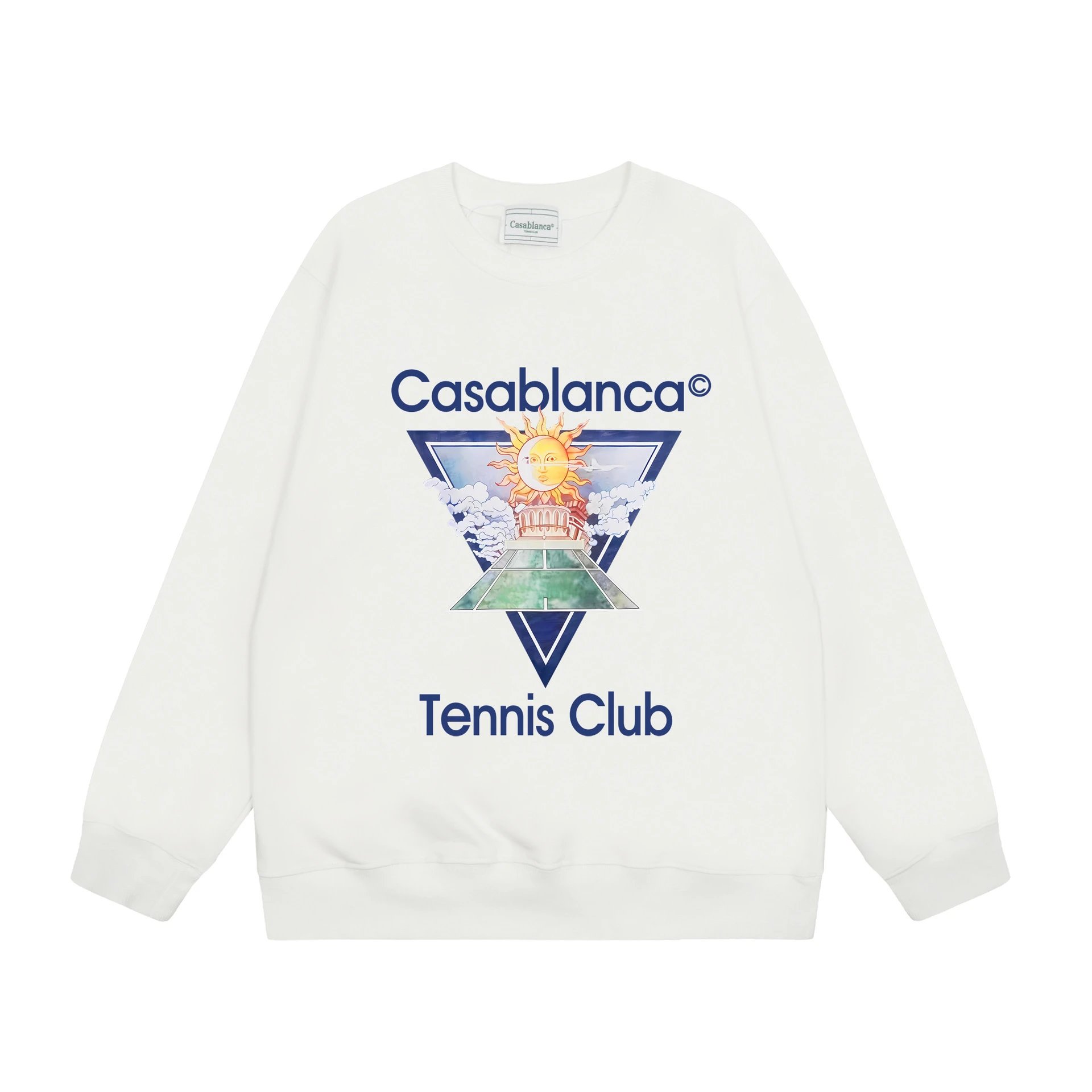 White Graphic Sweatshirt With Angel And Heart Motif Oversized Streetwear