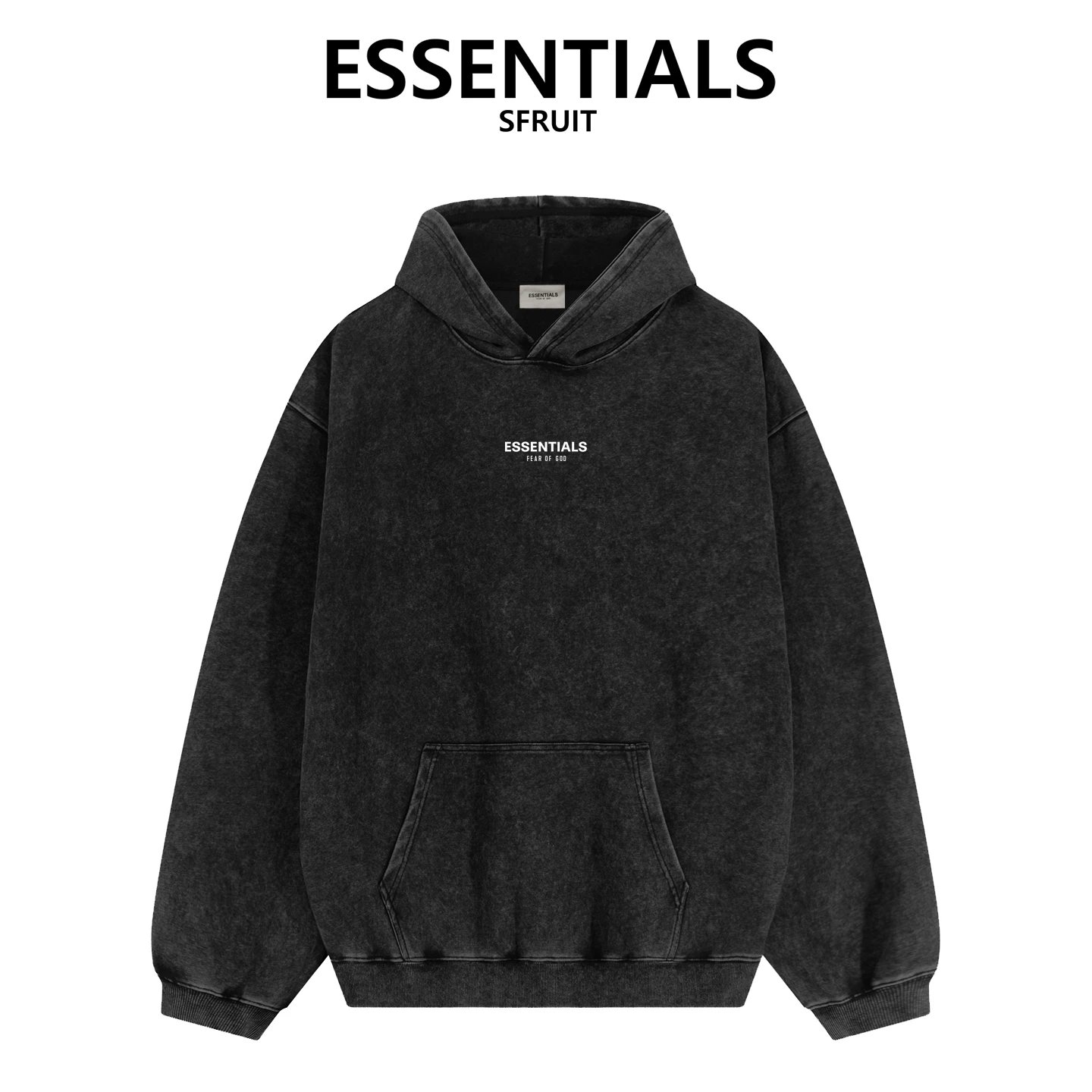 Essentials Sfruit Black Hoodie