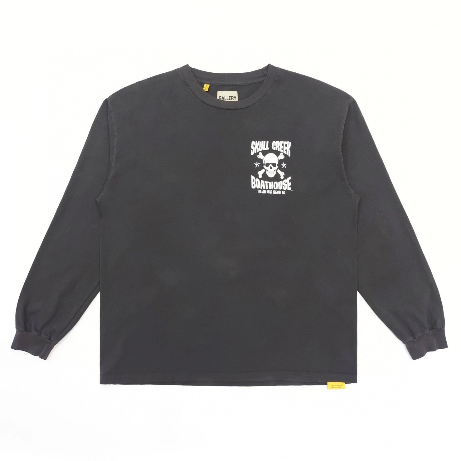 Gallery Dept Washed Distressed Skull Surf Long Sleeve T-Shirt