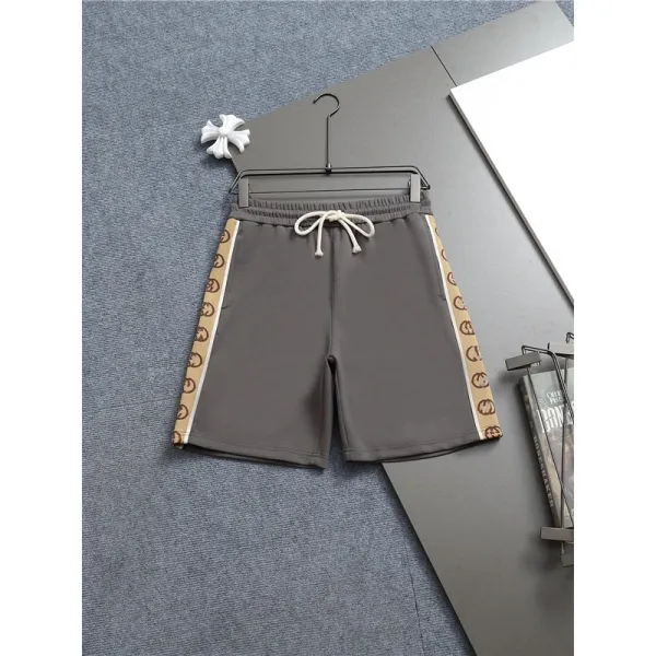Gucci Web-Striped Drawstring Shorts Gray - 1