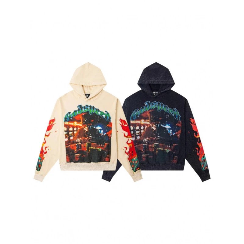 Guns N' Roses Graphic Hooded Sweatshirt Collection Multicolor Rock Style