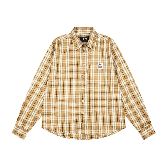 Stussy Yellow Plaid Long Sleev