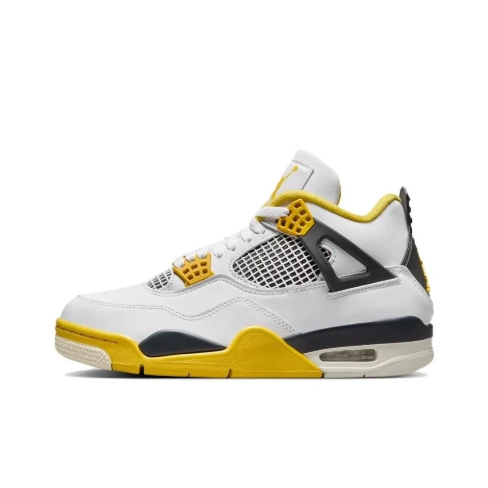 Air Jordan 4 White Yellow Blac