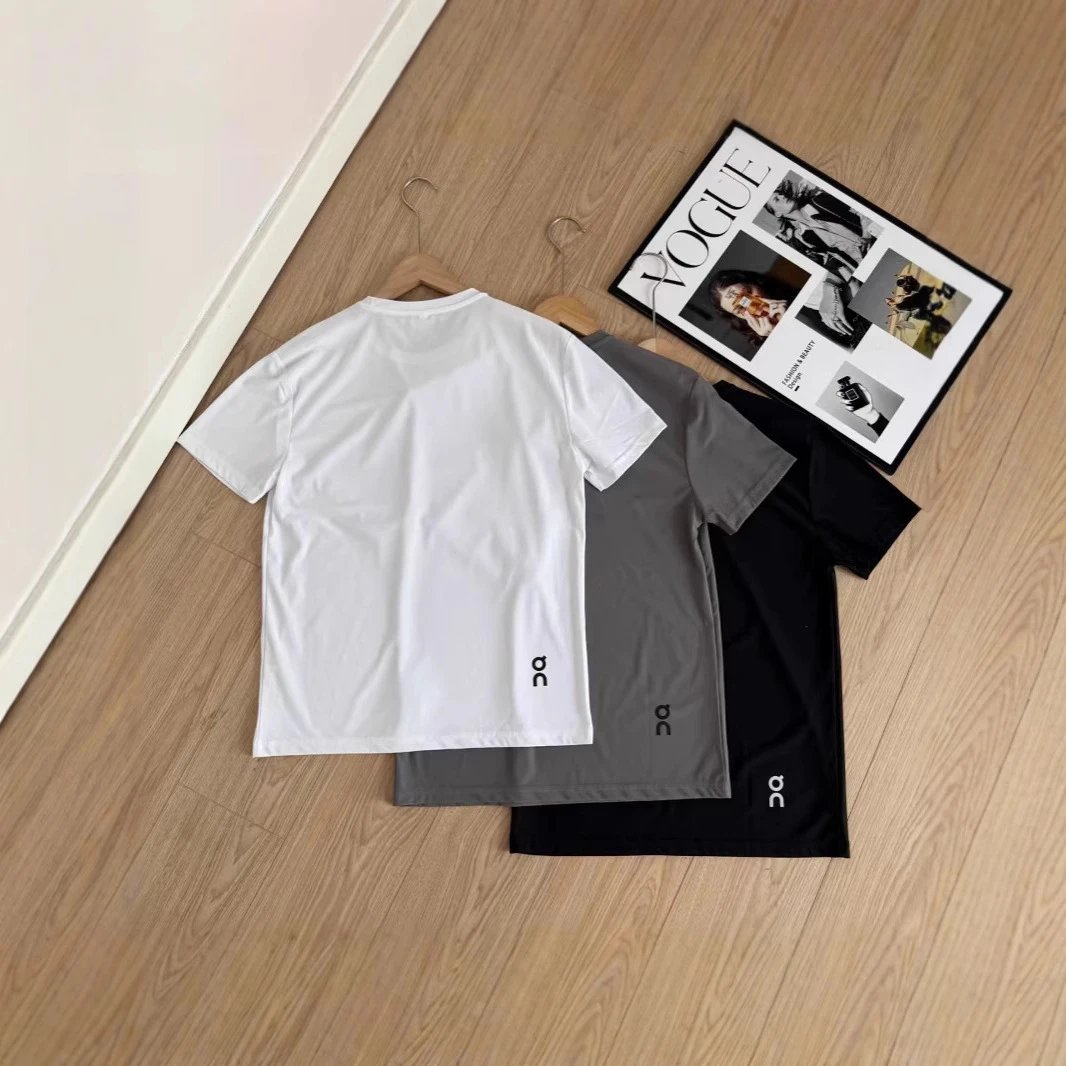 On Running White Grey Black T-